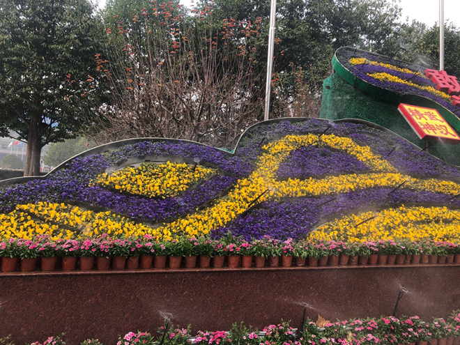 首义广场花卉造型微喷
